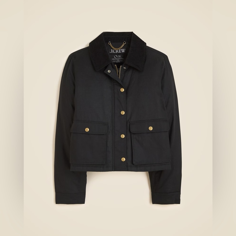 J. Crew Cropped Barn Jacket™ in ripstop cotton - Picture 3 of 5